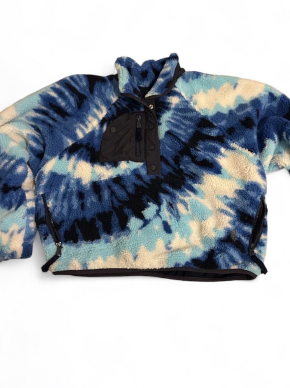 FP Movement Rocky Ridge Fleece Pullover Ocean Tie Dye Blue Free People S - Picture 4 of 7